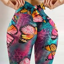 High Waist Sexy Butterfly Printed Leggings